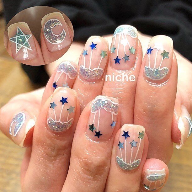 夏 オールシーズン 七夕 海 ハンド Nailsalonniche ネイルサロンニッチのネイルデザイン No ネイルブック