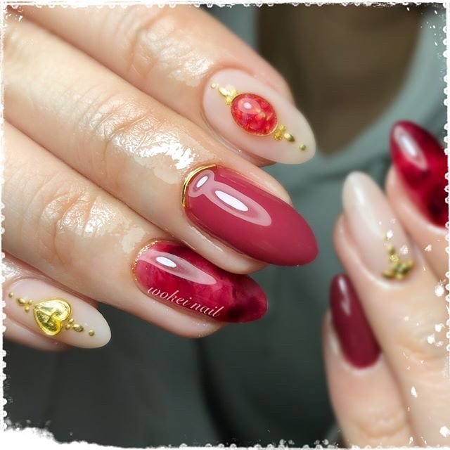 オールシーズン パーティー 女子会 ハンド ワンカラー Wokei Nailのネイルデザイン No ネイルブック