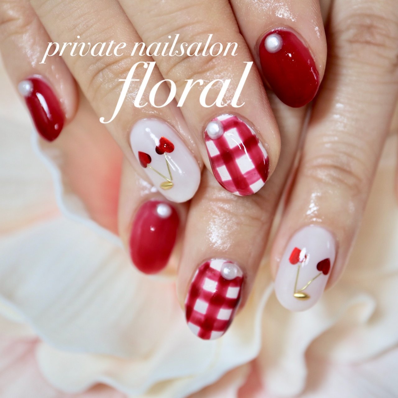 春 夏 リゾート デート ハンド Private Nailsalon Floral M のネイルデザイン No ネイルブック