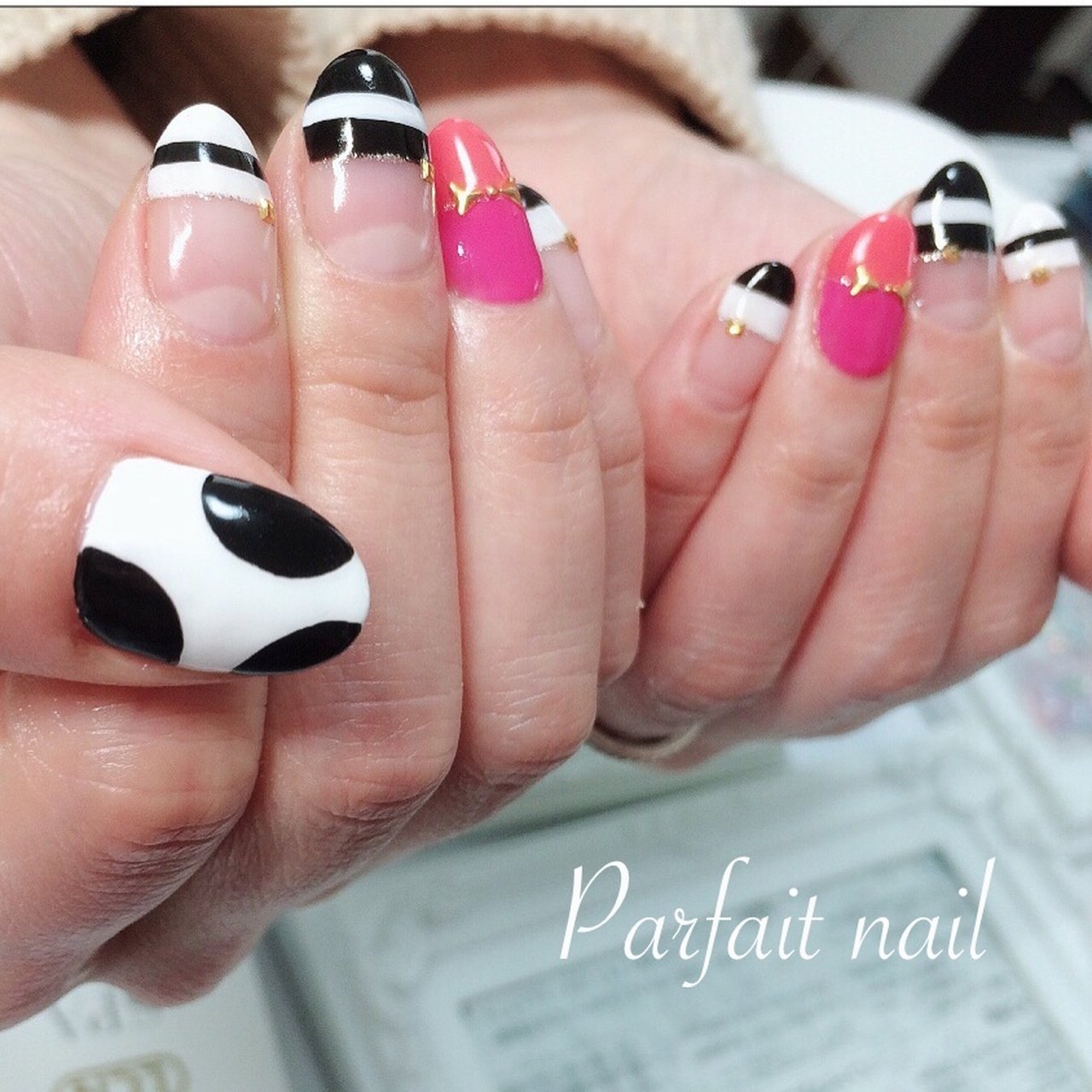 オールシーズン パーティー デート 女子会 ドット 八戸市parfaitnailのネイルデザイン No ネイルブック