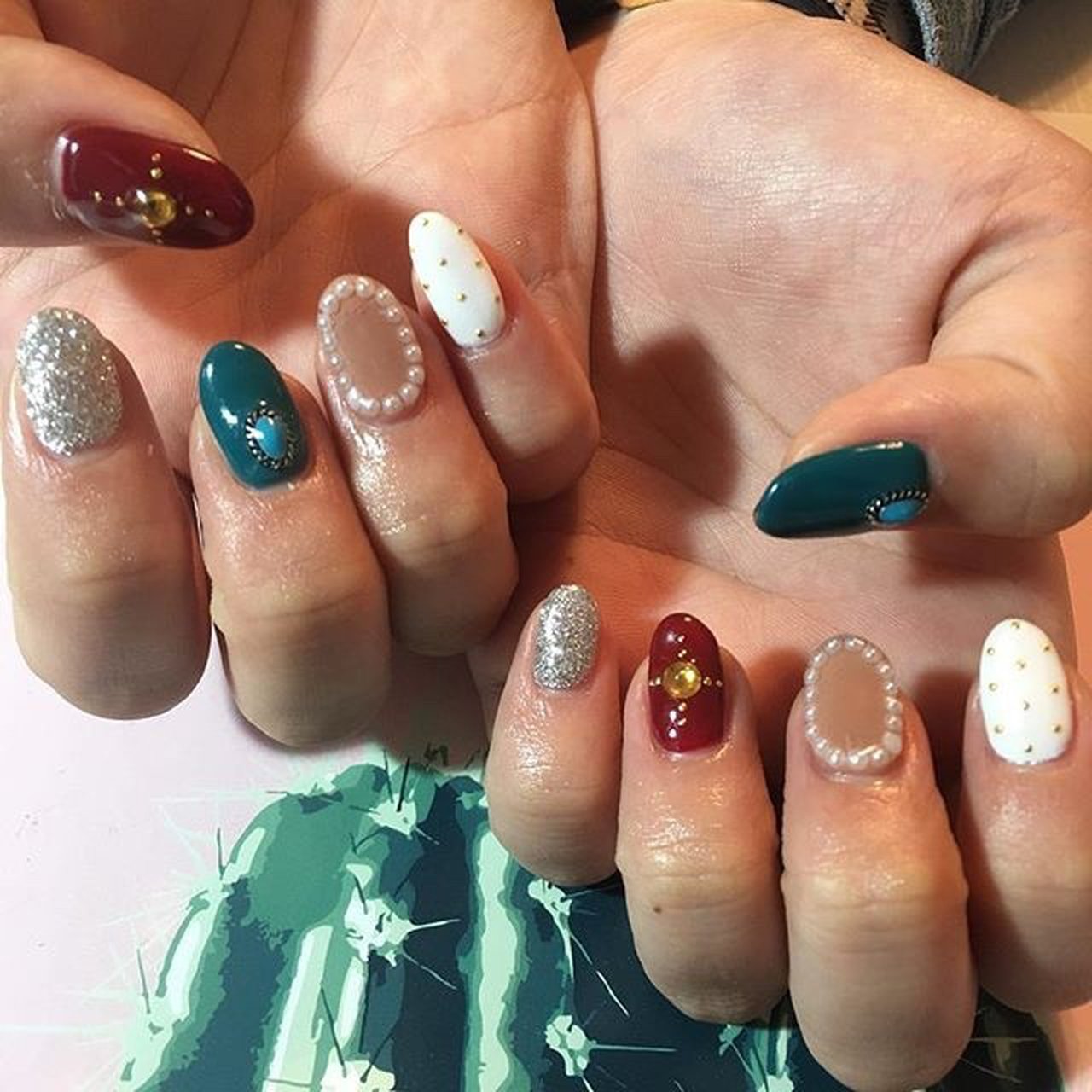 秋 冬 オールシーズン 旅行 ラメ Nailroomsb Tsugumiのネイルデザイン No ネイルブック