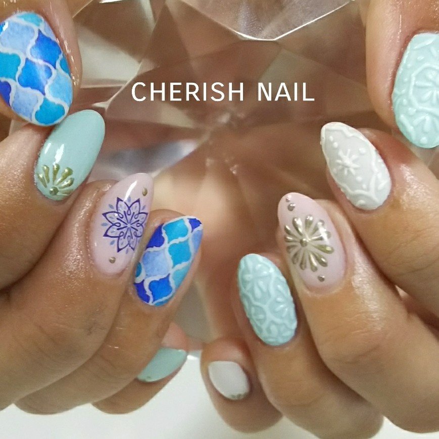 春 入学式 女子会 ハンド フラワー Cherish Nailのネイルデザイン No ネイルブック