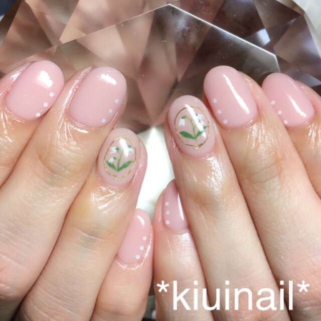 ハンド フラワー ショート ピンク ジェル Kiuinailのネイルデザイン No ネイルブック