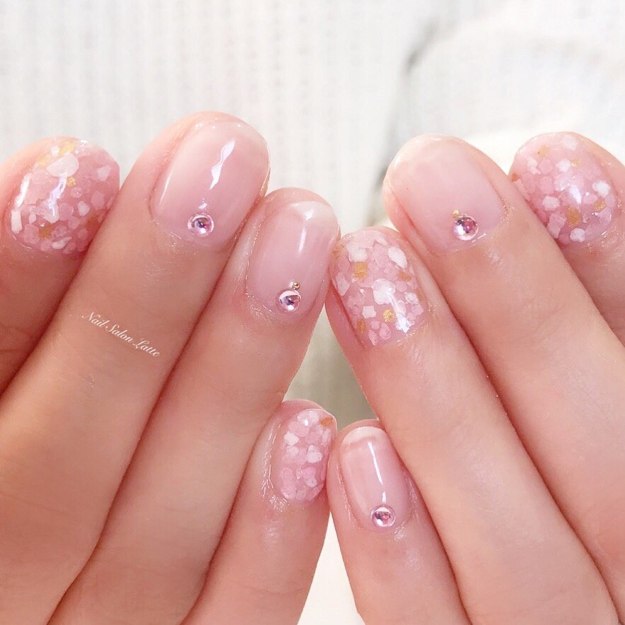 オールシーズン オフィス デート 女子会 ハンド Nail Latteのネイルデザイン No ネイルブック