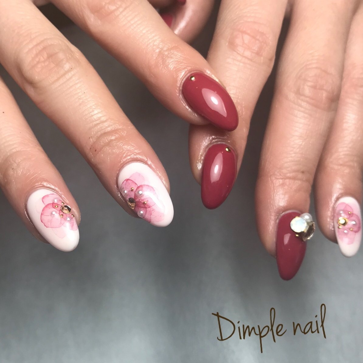 春 冬 オールシーズン ハンド ワンカラー Dimple Nailのネイルデザイン No ネイルブック