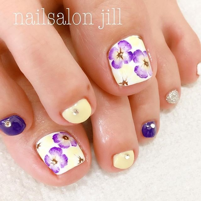 春 夏 海 浴衣 フット Nailsalonjill ネイリスト遠藤のネイルデザイン No 3053063 ネイルブック