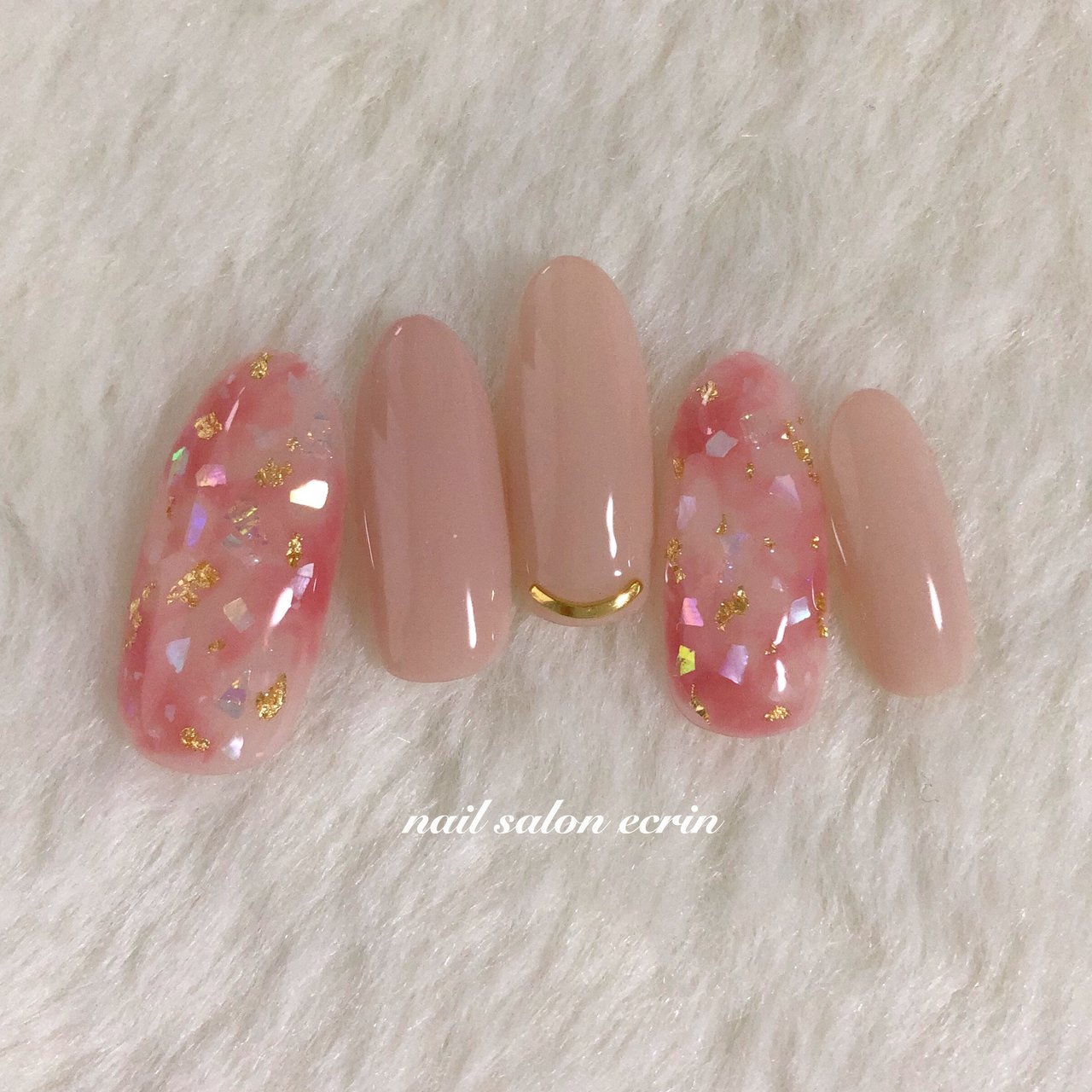 春 入学式 シェル タイダイ ピンク Nail Ecrinのネイルデザイン No 3054682 ネイルブック