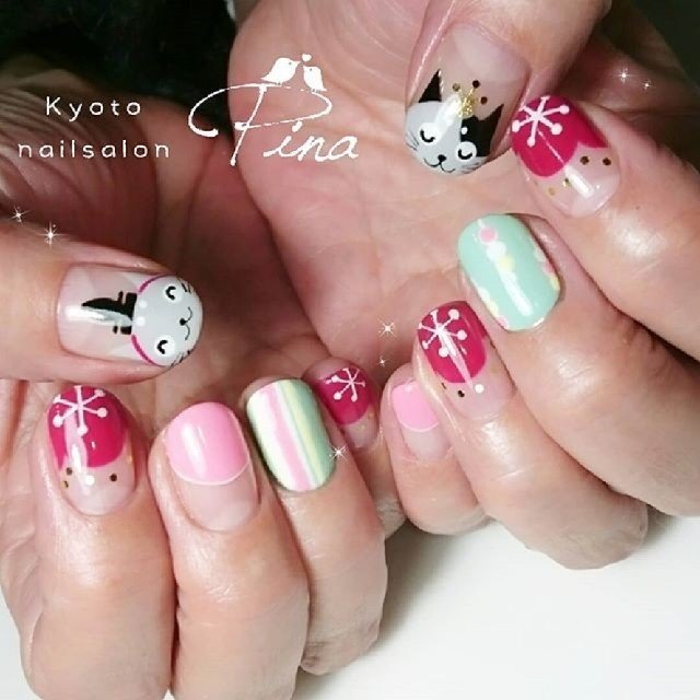 春 リゾート パーティー 女子会 ハンド Pina Nailのネイルデザイン