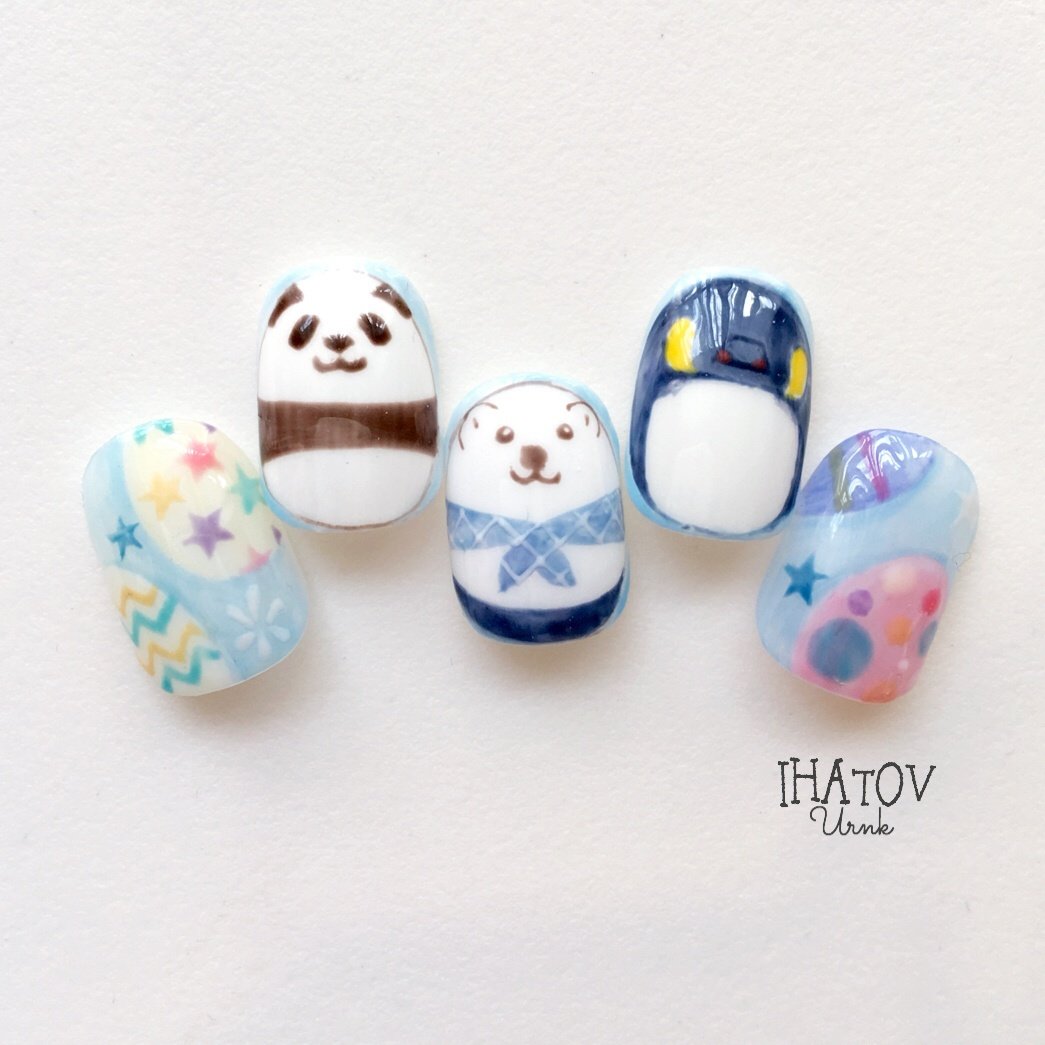 春 オールシーズン ハンド フラワー アニマル柄 Ihatov Nailarts のネイルデザイン No ネイルブック