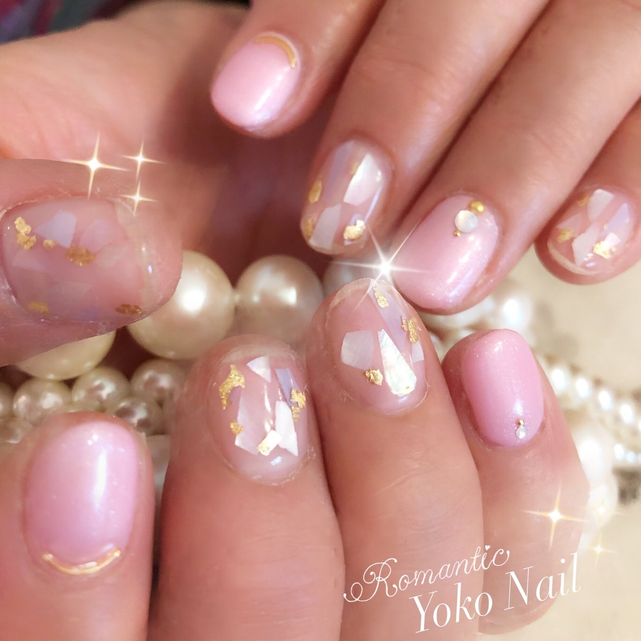 春 夏 ハンド シェル ホワイト Yoko Nailのネイルデザイン No ネイルブック