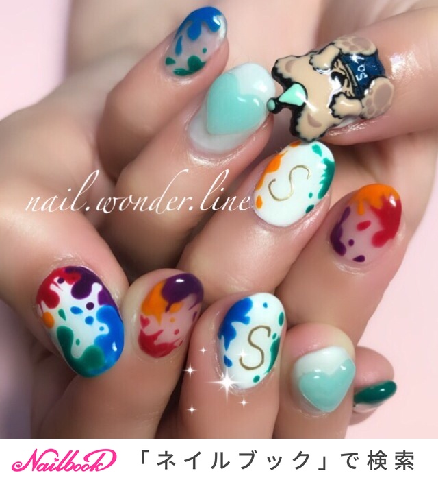 ライブ パーティー ハンド キャラクター 3d ネイルサロン ワンダーラインのネイルデザイン No ネイルブック