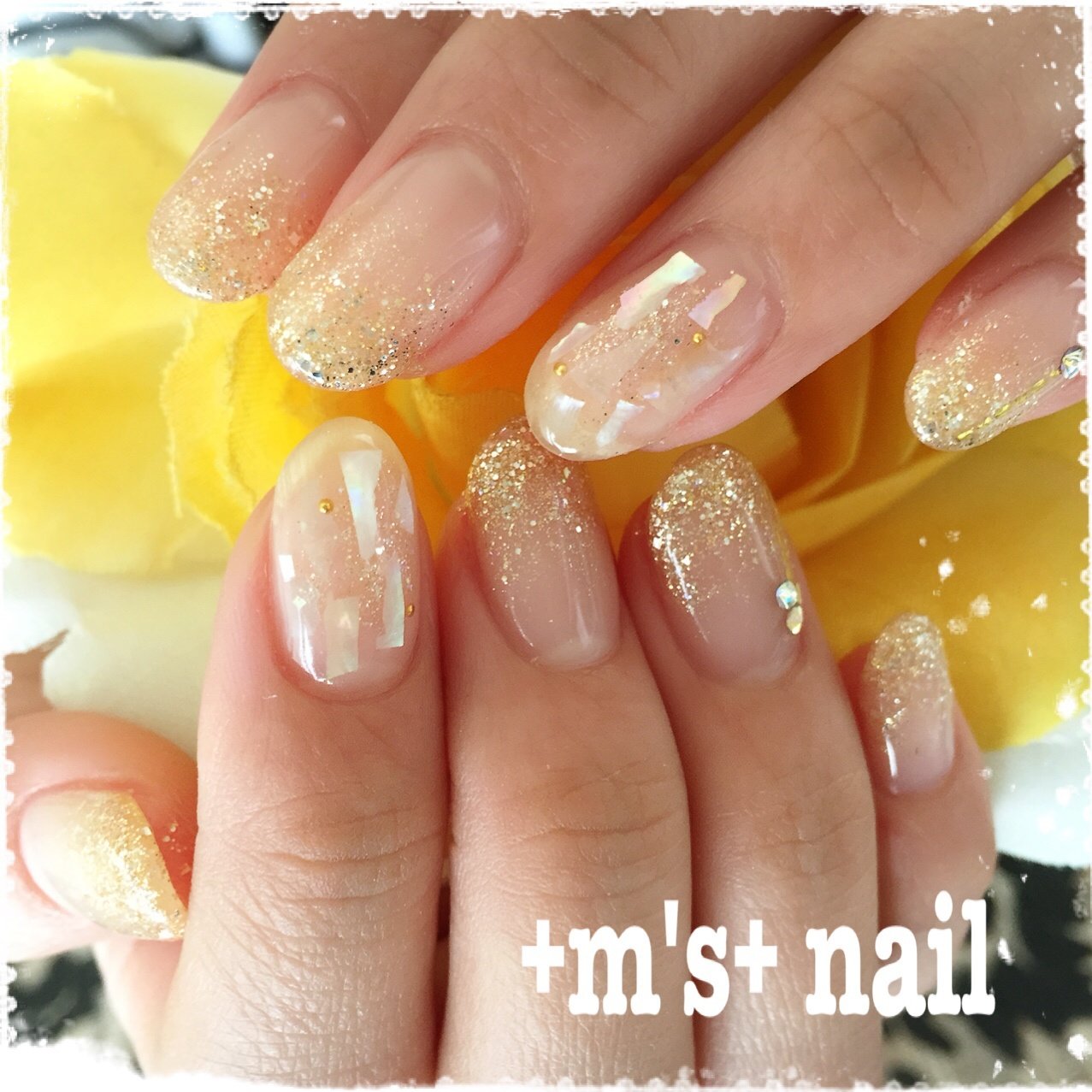 オールシーズン パーティー デート ハンド ラメ M S Nailのネイルデザイン No ネイルブック