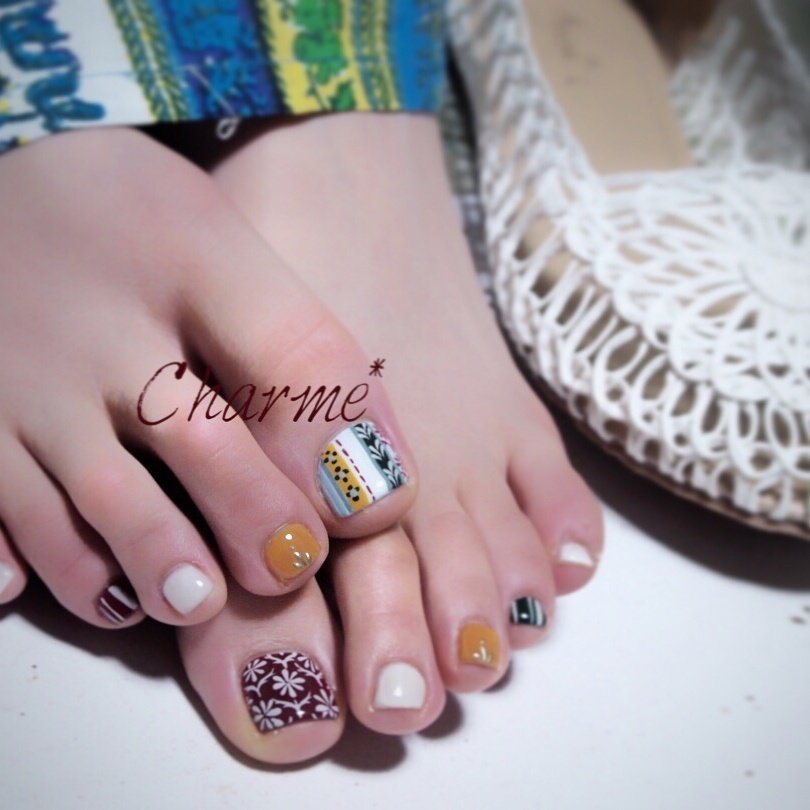 春 夏 旅行 リゾート フット Charme Nailsalonのネイルデザイン No ネイルブック