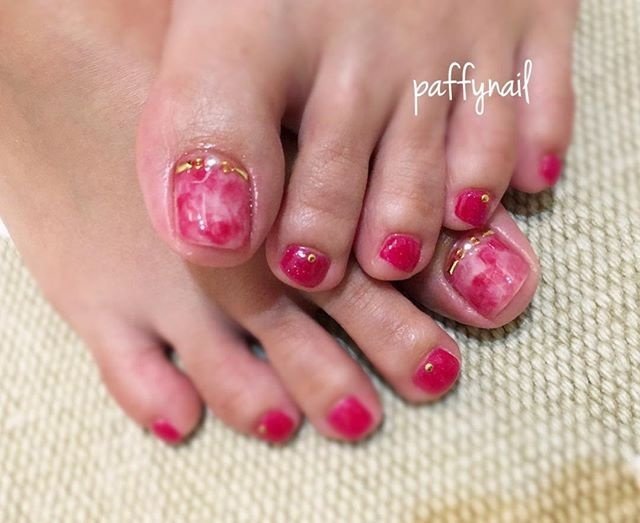 春 夏 オールシーズン デート フット Paffynailのネイルデザイン No ネイルブック