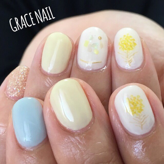 春 夏 女子会 ハンド シェル Gracenailのネイルデザイン No ネイルブック
