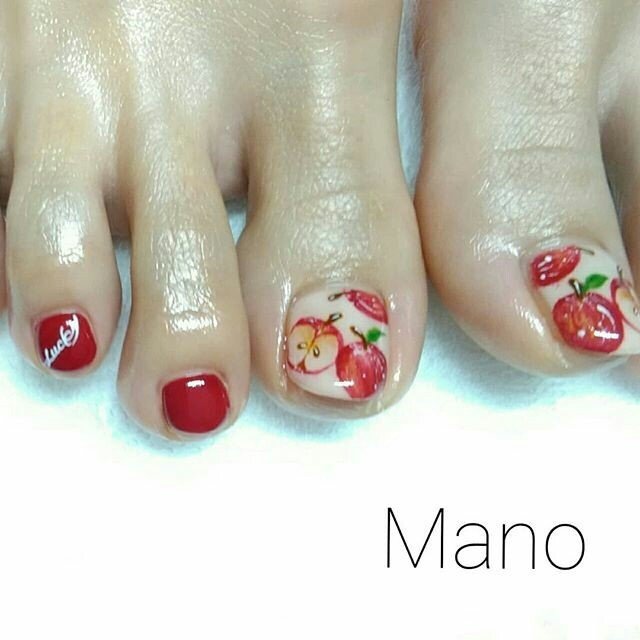 オールシーズン フット フラワー トロピカル フルーツ Mano Nail Estheのネイルデザイン No ネイルブック