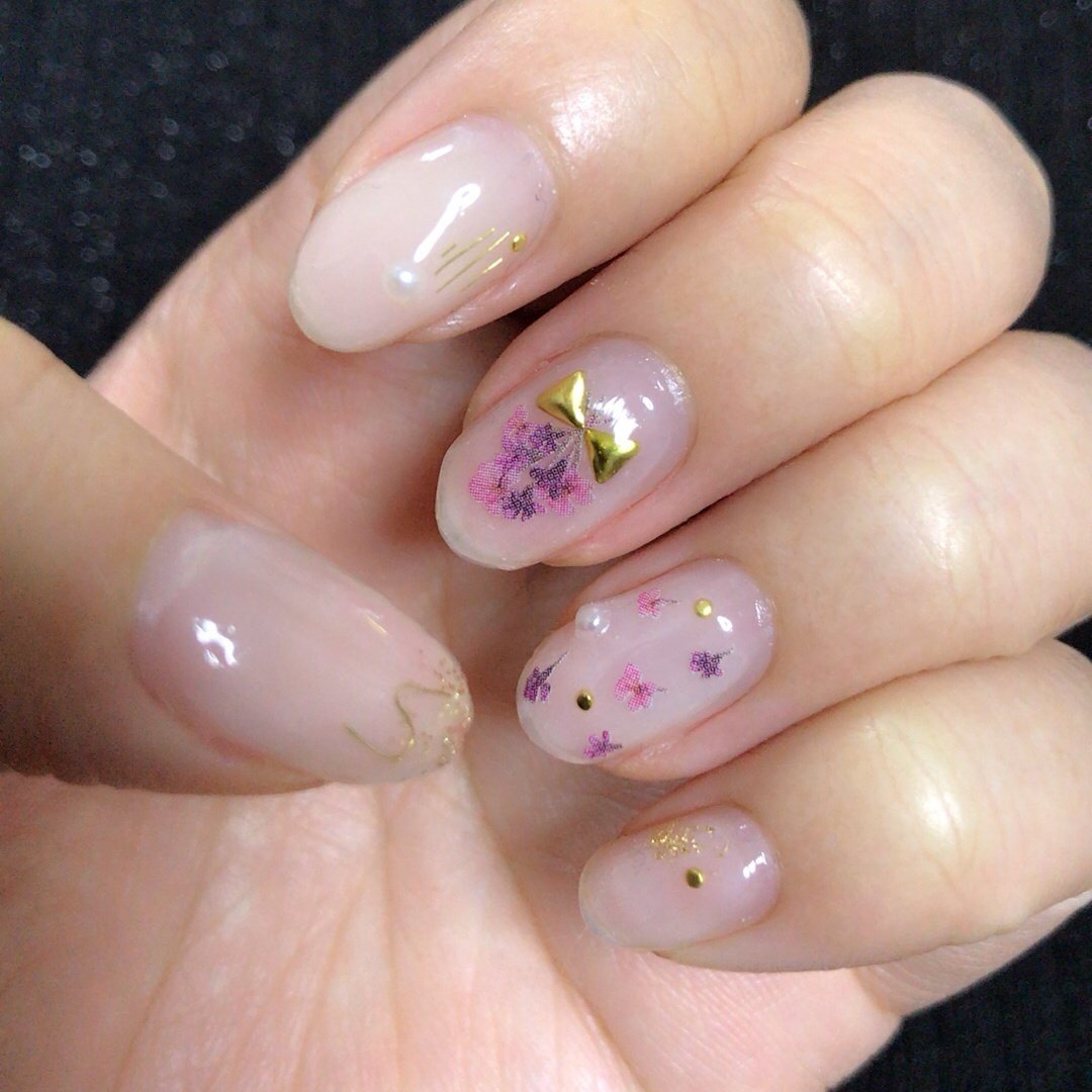 春 ハンド ラメ 押し花 ワイヤー any 10のネイルデザイン No ネイルブック