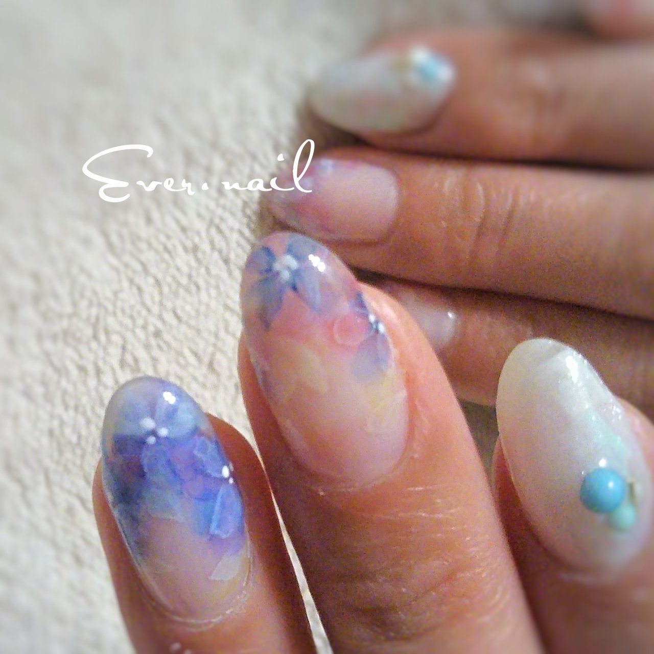 春 夏 梅雨 ハンド フレンチ Ever Nailのネイルデザイン No ネイルブック