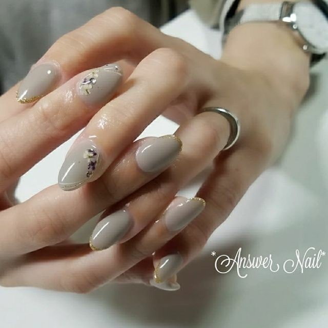 ハンド シンプル グレー ジェル お客様 Answer Nailのネイルデザイン No 3070156 ネイルブック