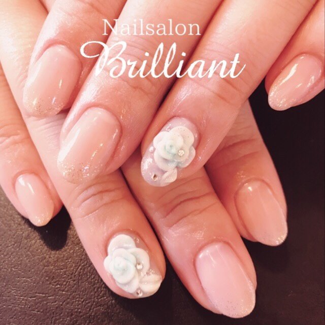 春 オールシーズン ブライダル デート ハンド Nailsalonbrilliantのネイルデザイン No ネイルブック