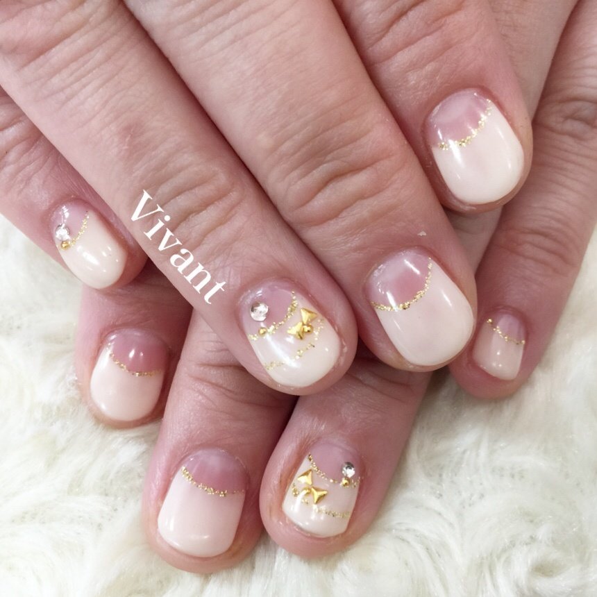 ハンド フレンチ ショート ベージュ ジェル Vivantのネイルデザイン No ネイルブック