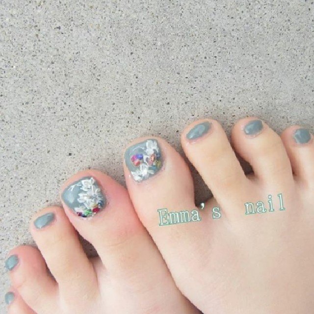 夏 秋 海 リゾート フット Emma S Nail エマズネイル のネイルデザイン No ネイルブック