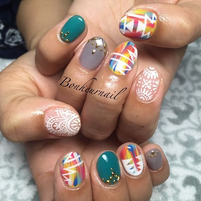 春 夏 海 リゾート ハンド Bonheurnail のネイルデザイン No ネイルブック