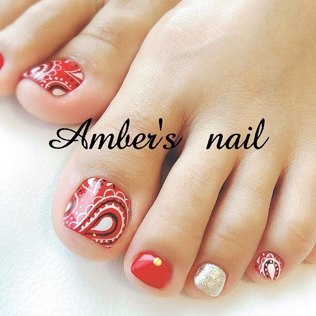 夏 旅行 デート 女子会 フット Amber S Nail アンバーズネイルのネイルデザイン No ネイルブック