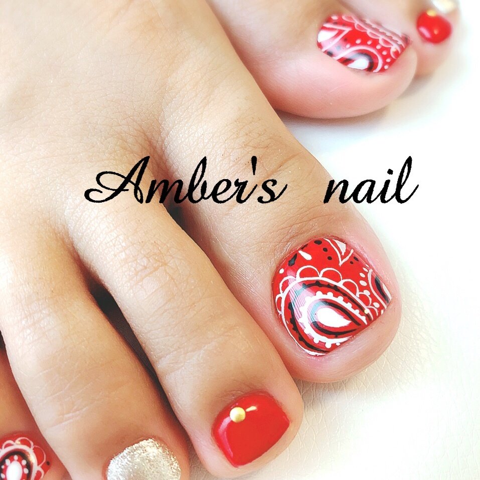 夏 旅行 デート 女子会 フット Amber S Nail アンバーズネイルのネイルデザイン No ネイルブック