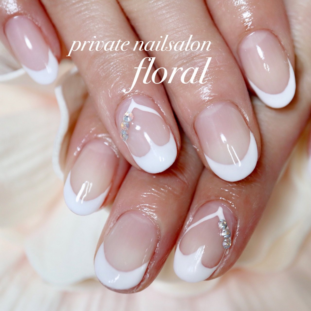 夏 オールシーズン オフィス デート ハンド Private Nailsalon Floral M のネイルデザイン No ネイルブック