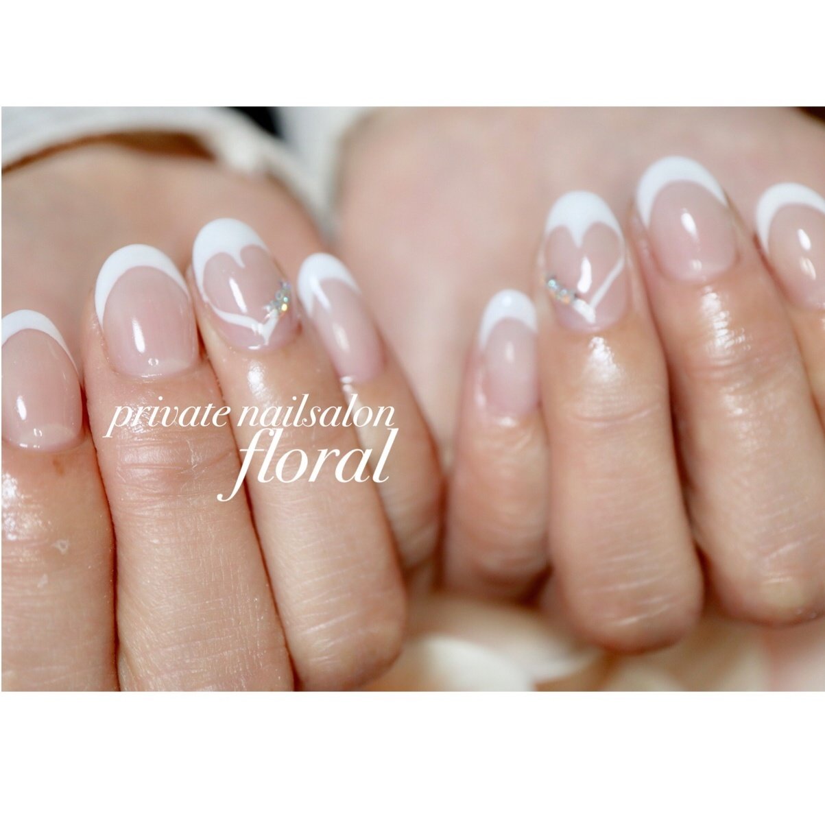 夏 オールシーズン オフィス デート ハンド Private Nailsalon Floral M のネイルデザイン No ネイルブック