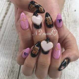 ハンド 3d テディベアネイルのネイルデザイン ネイルブック