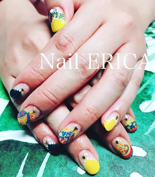 夏 海 リゾート ハンド エスニック Nail Erica のネイルデザイン No ネイルブック