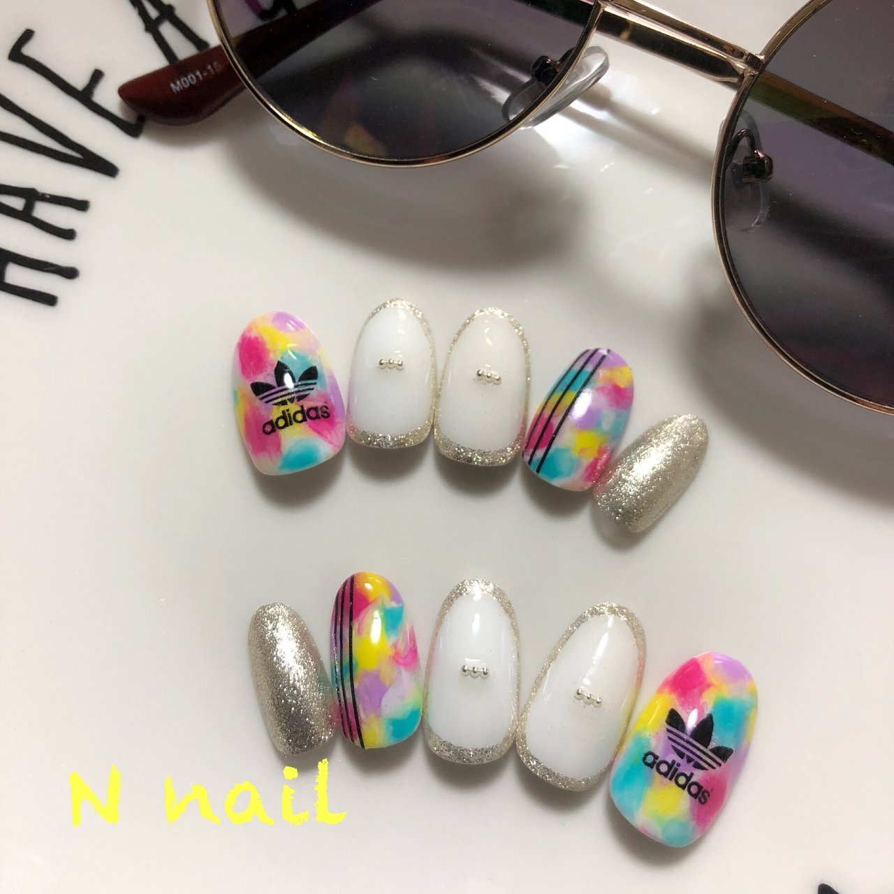 オールシーズン タイダイ ブランド柄 ジェル ネイルチップ N Nailのネイルデザイン No ネイルブック