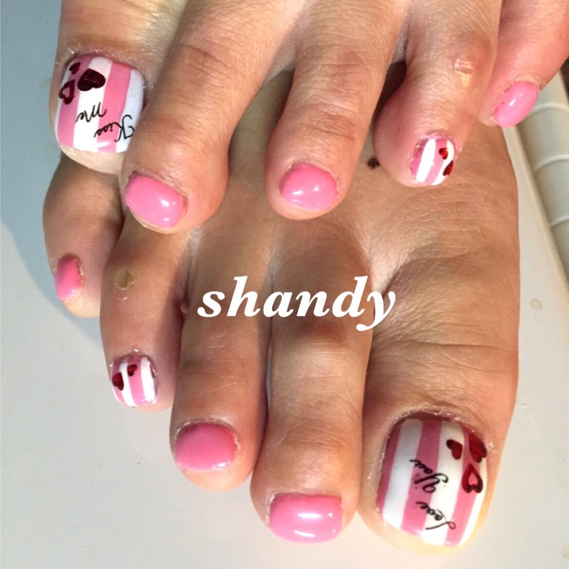 春 夏 オールシーズン 女子会 フット Nailsalon Shandyのネイルデザイン No ネイルブック