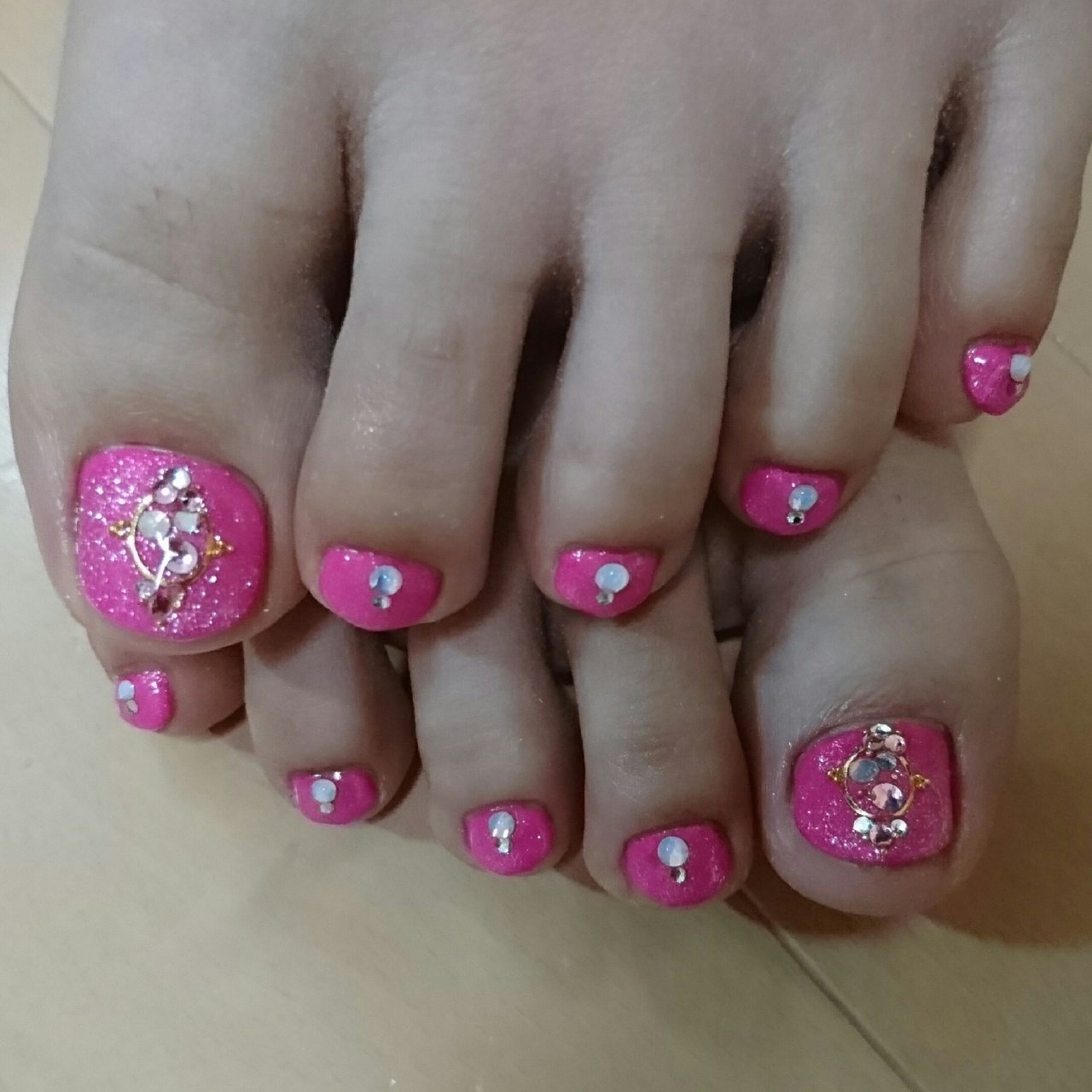 フット ショート ピンク ジェル お客様 Cheri Nail Keikoのネイルデザイン No ネイルブック