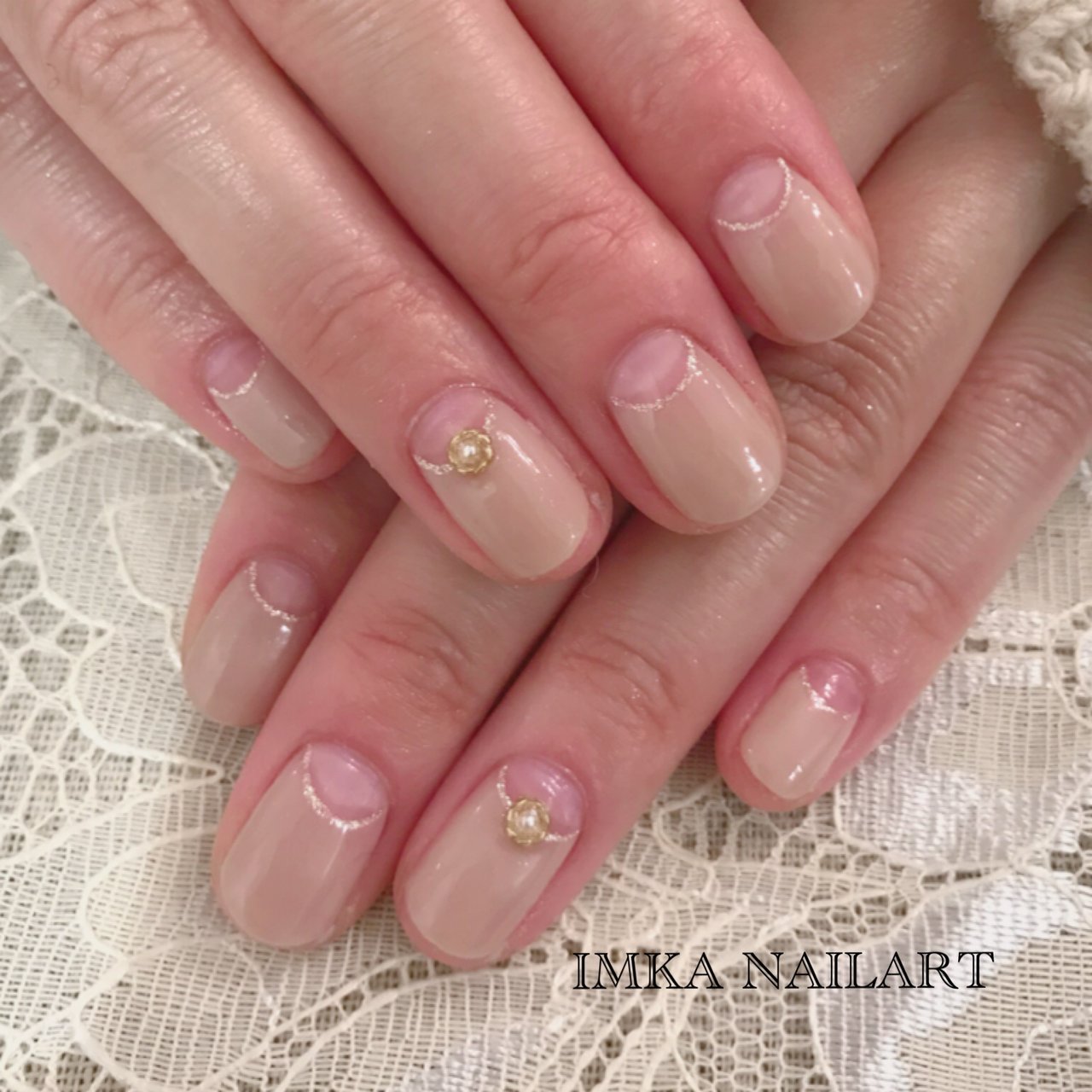 オールシーズン オフィス ハンド フレンチ ベージュ Imka Nailartのネイルデザイン No ネイルブック