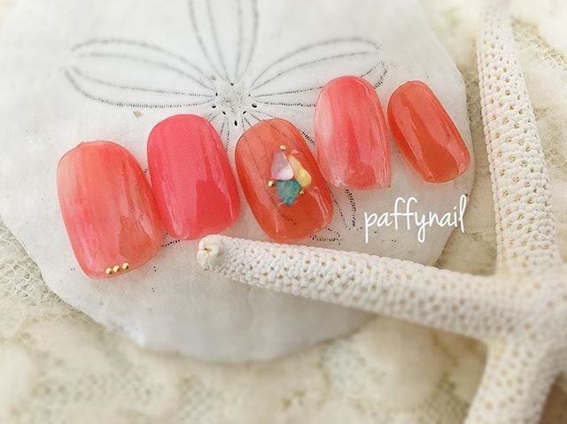 春 夏 海 リゾート ハンド Paffynailのネイルデザイン No ネイルブック