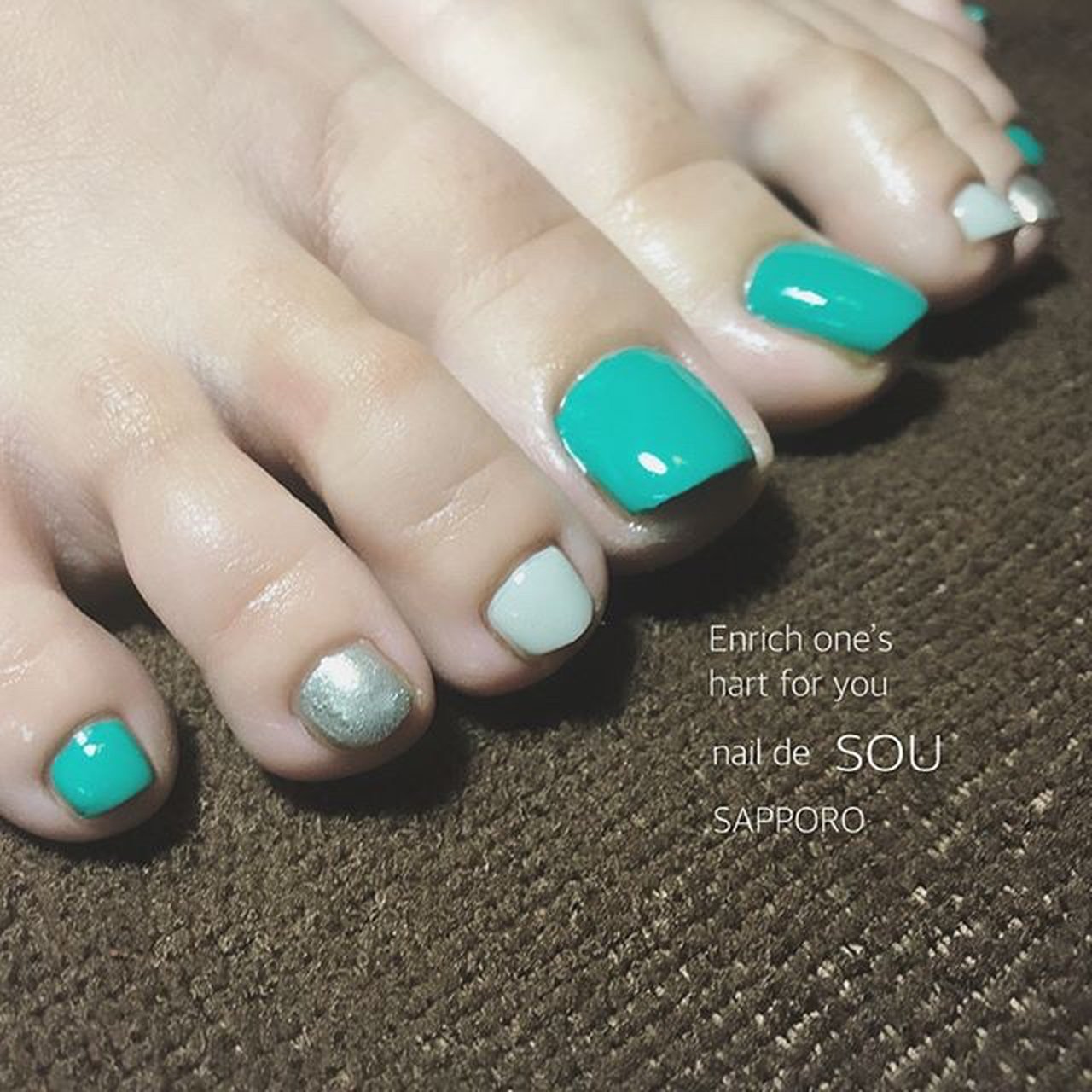 フット ターコイズ マニキュア ｎａｉｌ ｄｅ ｓｏｕのネイルデザイン No ネイルブック