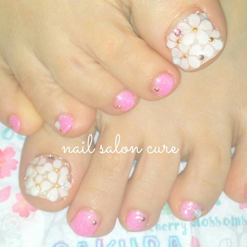 春 ブライダル デート 女子会 フット Nailsaloncureのネイルデザイン No ネイルブック