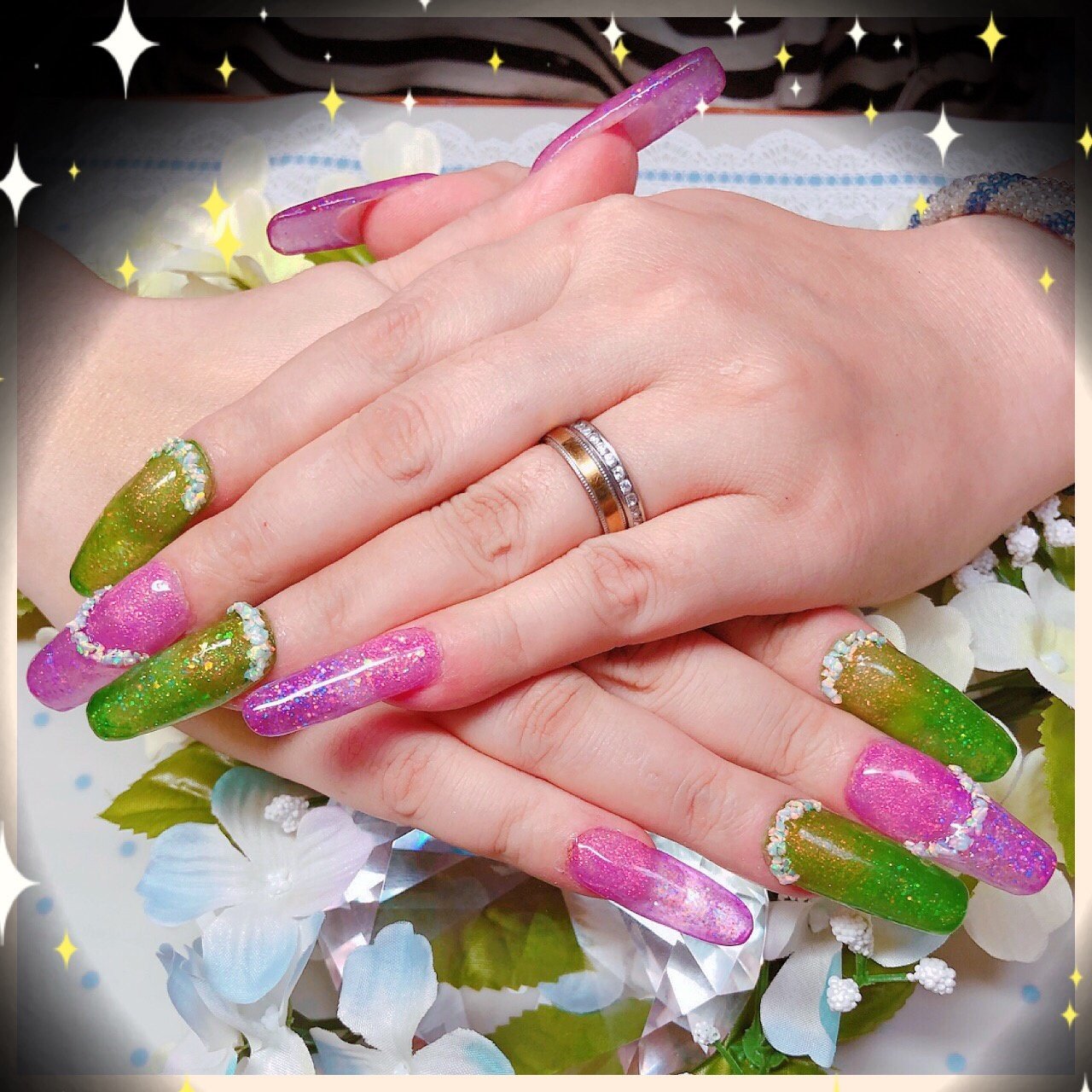春 夏 オールシーズン 梅雨 ハンド Manatsu Only One Nail S のネイルデザイン No ネイルブック