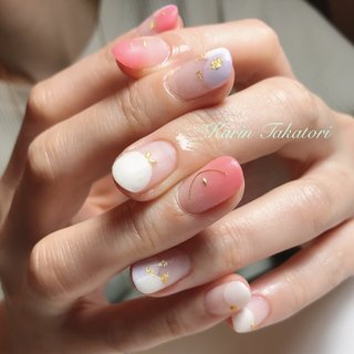 人気順 変形フレンチ すりガラスネイルのネイルデザイン ネイルブック