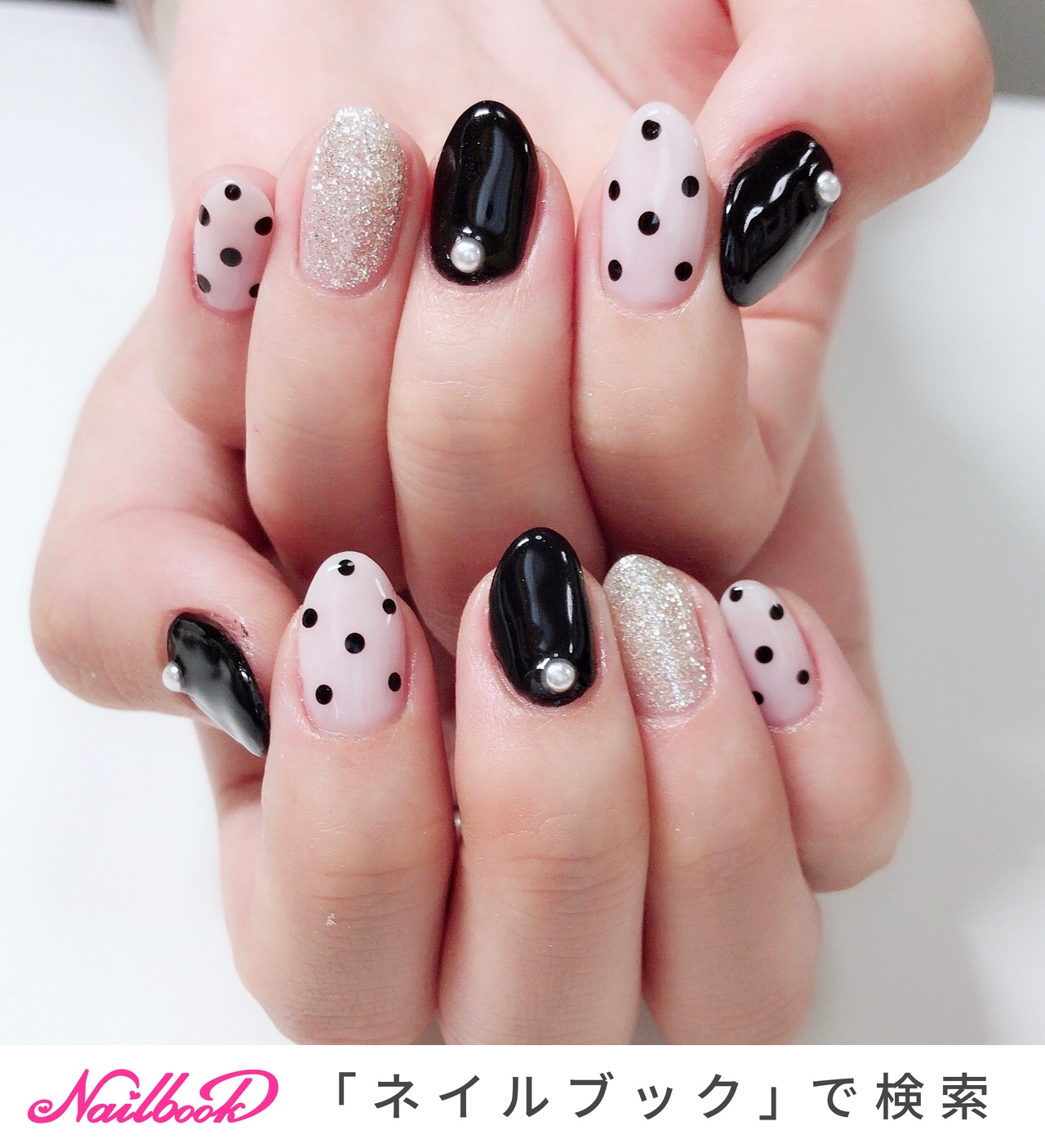 ネイルアート用具セット 黒とピンク ネイルアート用具セット 黒とピンク