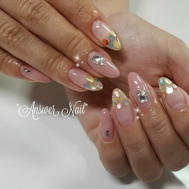 ハンド グラデーション シェル ピンク ジェル Answer Nailのネイルデザイン No 3111902 ネイルブック