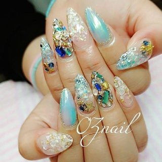 ブルースカルプのネイルデザイン ネイルブック