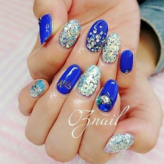人気順 グラデーション ロイヤルブルーのネイルデザイン ネイルブック