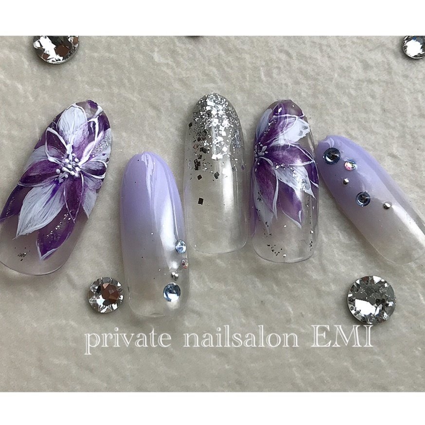 春 夏 リゾート 浴衣 ハンド Private Nailsalon Emiのネイルデザイン No ネイルブック