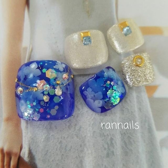 梅雨 フット フラワー Rannailsのネイルデザイン No ネイルブック