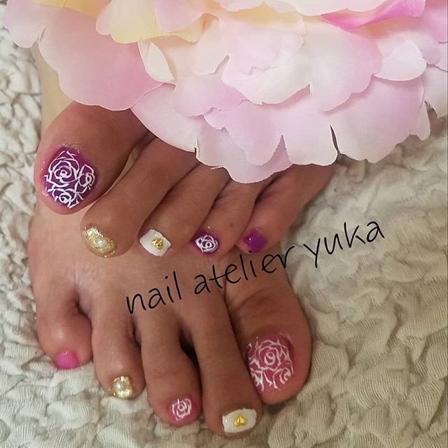 オールシーズン フット ワンカラー ショート ピンク Nailatelier Yukaのネイルデザイン No ネイルブック