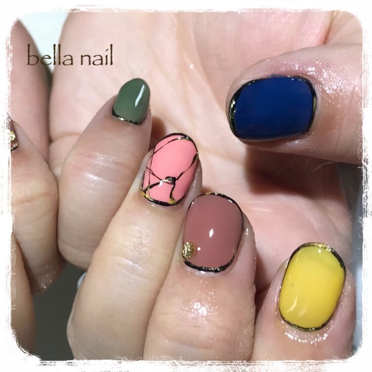 オールシーズン ハロウィン パーティー 女子会 シンプル Bella Nail ベラ ネイル のネイルデザイン No ネイルブック